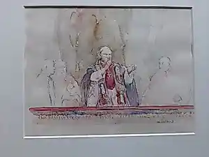 Alexander Lichtveld - Aquarel, Paus. kopen? Bied vanaf 30!