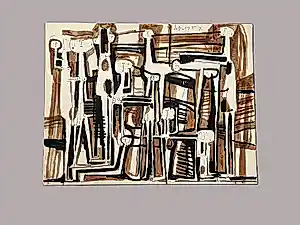 Hannes Postma - Zeldzame 1957 - Parijs periode - gem. techniek "generation retrouvée II" kaufen? Bieten Sie von 61!