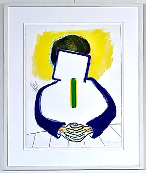 Buy Roger Raveel - Meditatie - litho - Gesig. - 66x51 cm - ingelijst - 1990? Bid from 1900!
