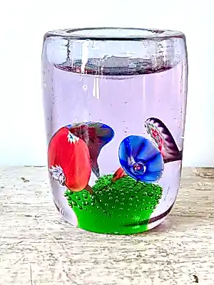 AcheterMurano Glas - Vintage Murano Fratelli Toso 'Wild Flower Garden' Italiaanse art glass pres...? Enchérissez de 20!