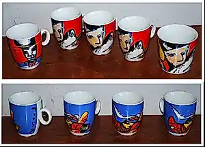 AcheterHerman Brood - servies: 9 kopjes? Enchérissez de 20!