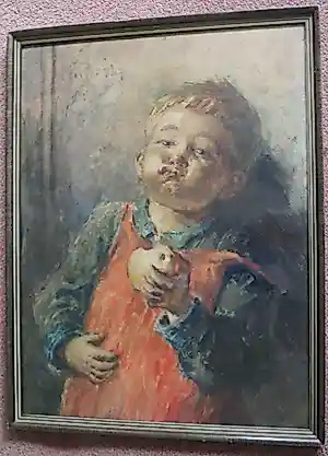 Heinrich Rettig - Jungen mit Apfel kaufen? Bieten Sie von 400!