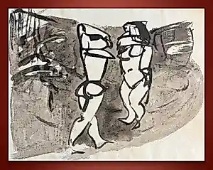 Marcus De Vestele - The Dancers – Große Cobra-Komposition, ca. 1970 kaufen? Bieten Sie von 150!