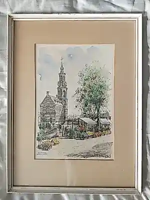 Buy Bob Brobbel - De Bloemenmarkt in Amsterdam? Bid from 80!