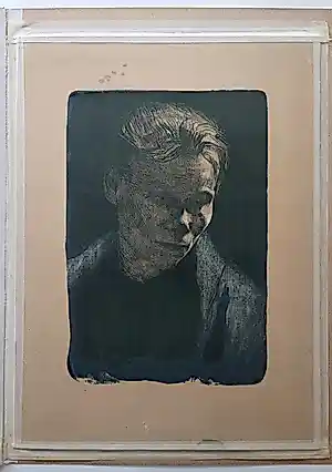 Kathe Kollwitz - Arbeidersvrouw met blauwe sjaal. kaufen? Bieten Sie von 799!