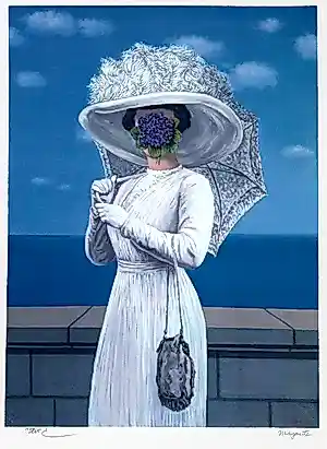 AcheterRene Magritte - (naar) La grande guerre‘ (1954 ) - Lithografie - 60x45 cm? Enchérissez de 440!