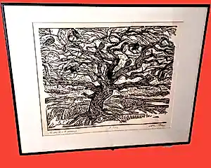 Klaus Eberlein - Holzschnitt "Winterbaum" handsigniert nummeriert 8/10 mit Rahmen G.41x50 cm kaufen? Bieten Sie von 100!