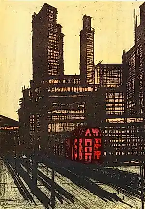 Bernard Buffet - New York II, 1965. Lithografie. kaufen? Bieten Sie von 25!
