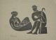 Knut Schnurer - -DIE HEILIGE FAMILIE-, Linolschnitt, handsigniert, 1954 verkocht voor € 49!