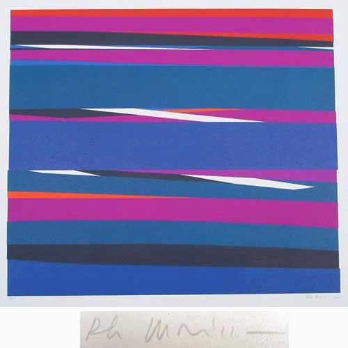 Philippe Morisson - -DISTANCES III- Farbserigrafie auf Bütten, handsigniert, datiert, numeriert verkocht voor € 210!