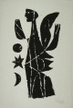 Knut Schnurer - -ENGEL-, Linolschnitt, handsigniert, 1962 verkocht voor € 49!