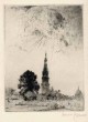 Ernst Zipperer - - HEILIGGEISTKIRCHE - Potsdam -OriginalRadierung handsigniert 1930 - 1726 gebaut - 1974 abgerissen verkocht voor € 60!