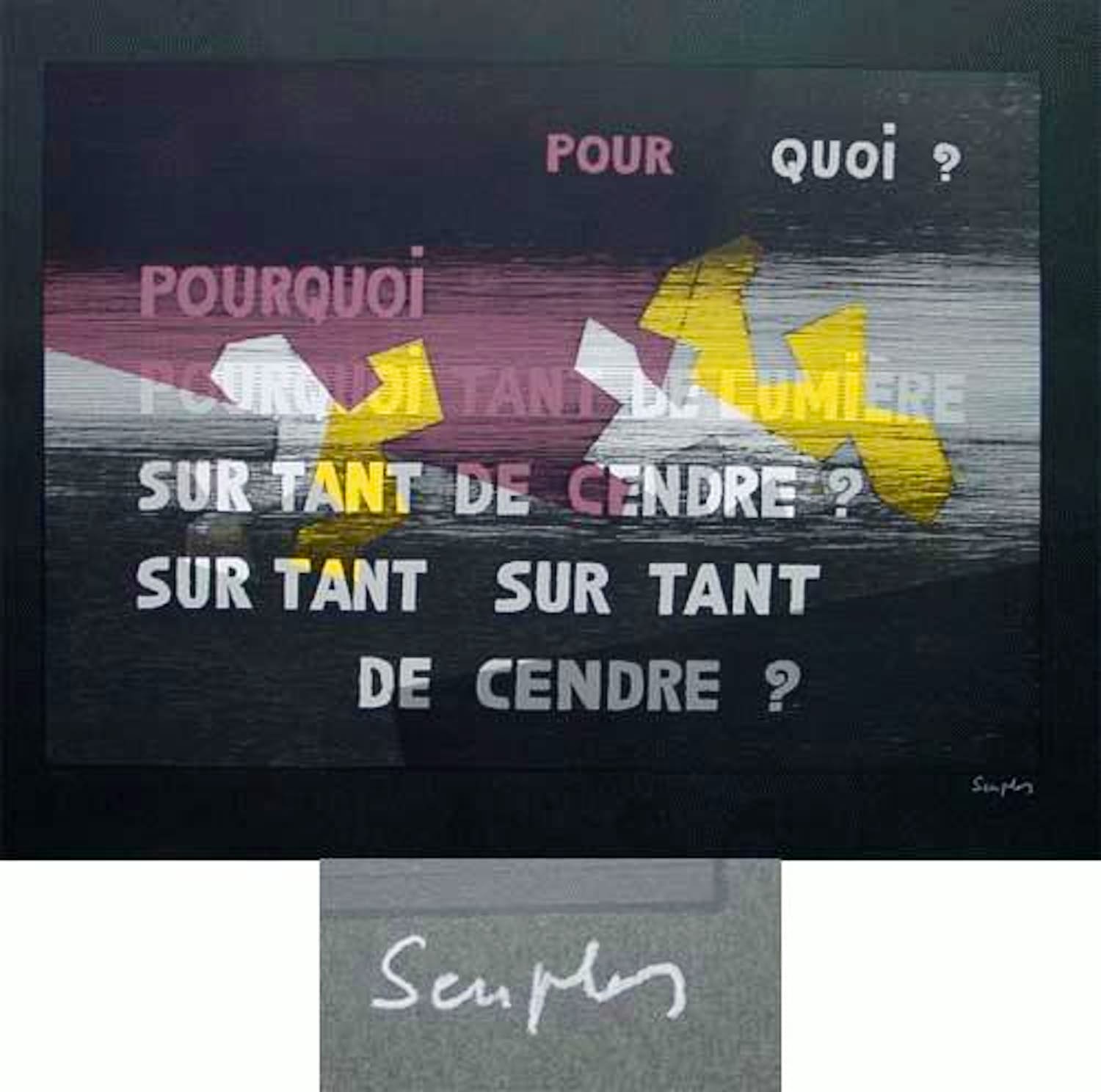 Michel Seuphor - -Pour quoi? - Farbserigrafie, handsigniert, numeriert, 1961 verkocht voor € 150!