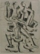 Ossip Zadkine - 2 Figuren, Radierung verkocht voor € 180!