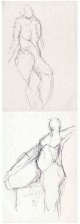 Werner Stötzer - 2 WEIBLICHE AKTE - handsigniert und datiert 1992 verkocht voor € 65!