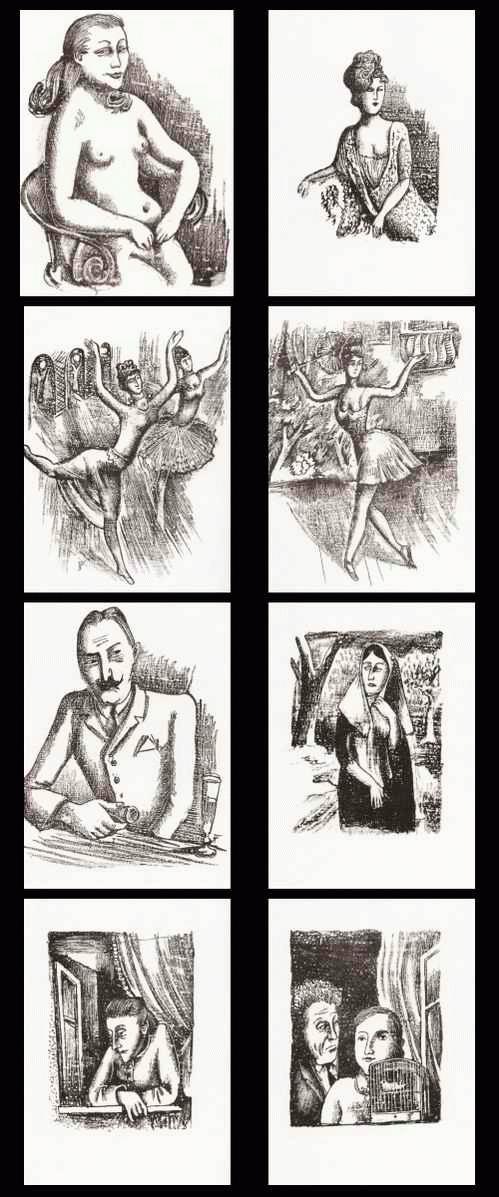 August Wilhelm Dressler - 8 Original-Lithographien 1967 verkocht voor € 40!