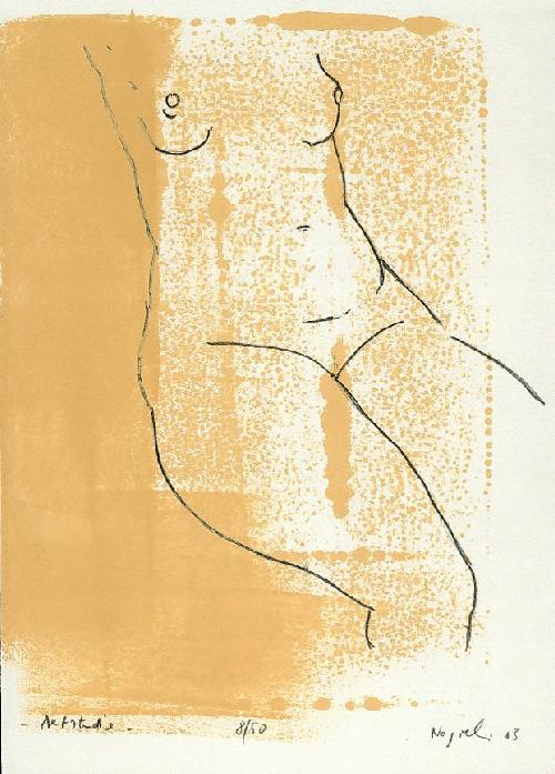 Rainer Negrelli - Abendakt, Mischtechnik, 2003 verkocht voor € 50!