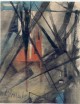 Rupert Rosenkranz - ABSTRAKTE KOMPOSITION Zeichnung / Aquarell, signiert 1962 UNIKAT verkocht voor € 85!