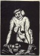 Georg Tappert - Akt am Tisch, Holzschnitt o.J. verkocht voor € 155!