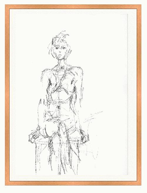 Alberto Giacometti - Akt, Lithografie, Maeght Editeur verkocht voor € 100!