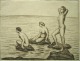 Ludwig Von Hofmann - Akt mit drei Badenden, Radierung verkocht voor € 80!
