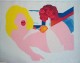 Tom Wesselmann - Akt mit Rosen, Farboffsetlithografie von 1968 verkocht voor € 60!