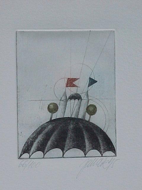 Ben Willikens - Altarbild St. Theresia, Farbsiebdruck 1997 verkocht voor € 100!