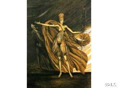 Ernst Fuchs - Amazone verkocht voor € 450!