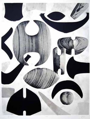 Corson Hirschfeld - American bannerstones 5000-1000 B.C., sehr große Serigraphie, 1979, signiert kopen? Bied vanaf 80!