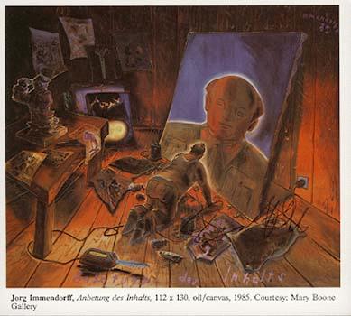 Jorg Immendorff - Anbetung des Inhaltes von 1985 - handsigniertes und datiertes Multiple verkocht voor € 45!