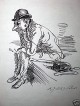 A. Paul Weber - Andreas Paul Weber FEDERZEICHNUNG verkocht voor € 90!