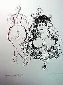 Rudolf Hausner - Andromeda. Limitiert. Handsigniert verkocht voor € 210!