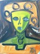 Hacky Ritzerfeld - Angela...Acryl 1999...40x30 cm verkocht voor € 80!
