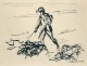 Max Liebermann - AUF der JAGD - OriginalHolzschnitt 1920 von Reinhold HOBERG ins Holz geschnitten (Unter PP) verkocht voor € 65!