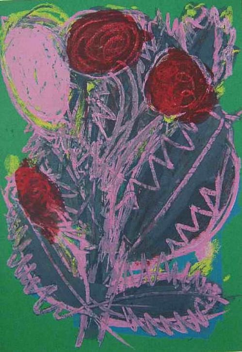 H.A.P. Grieshaber - Aus dem Zyklus PHILEMON & BAUCIS - OriginalSerigraphie II/VII - Zum 80.Geburtstag v.Ernst JÜNGER `75 verkocht voor € 48!