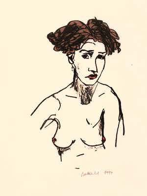 Stephan Balkenhol - Balkenhol, Frauenakt, Litho verkocht voor € 680!