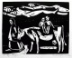 Kurt Scheele - Bäuerliche Allegorie.Orig.Holzschnitt v.1932.Eigenhdg.sign.dat.u.betitelt. verkocht voor € 150!