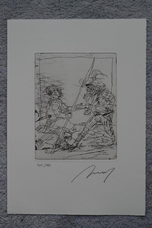 Alfred Hrdlicka - Bauernkrieg, Radierung verkocht voor € 160!