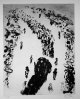 Georg Eisler - Begräbnis der Kaiserin Zita, Aquatintaradierung,1989 verkocht voor € 53!