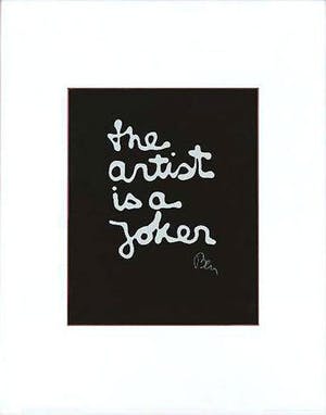 Benjamin Vautier - Ben Vautier: "The Joker kopen? Bied vanaf 220!