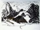 Erich Heckel - Berge im Allgäu, Original-Lithographie 1967, handsigniert verkocht voor € 500!