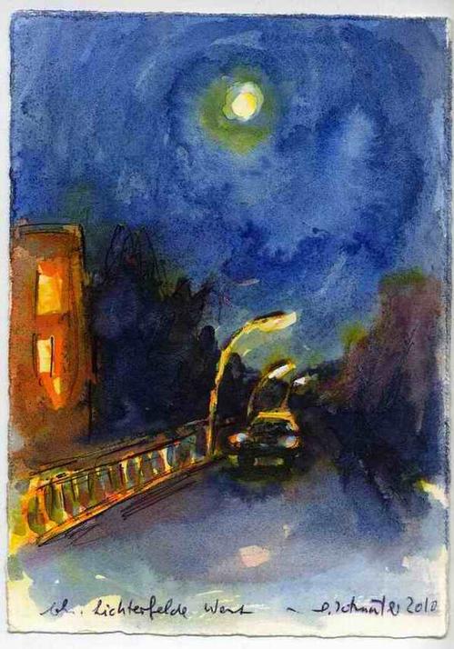 Peter Schunter - BERLIN LICHERFELDE - Handsigniertes OriginalAquarell des Eduard BARGHEER-Schülers an der HfdK BERLIN verkocht voor € 80!