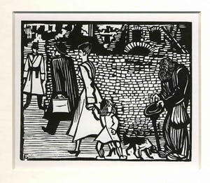 Conrad Felixmüller - BETTLER im ZERSTÖRTEN BERLIN - OriginalHolzschnitt des EXPRESSIONISTEN aus DRESDEN kopen? Bied vanaf 46!