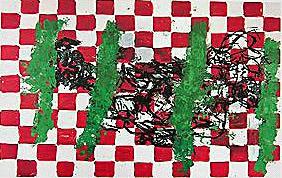 Georg Baselitz - Bildelf. Altes Museumsplakat. Farboffset verkocht voor € 55!