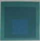 Josef Albers - Blue reminding , Farbsiebdruck 1966 verkocht voor € 650!
