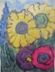 Alexander Kopp - Blumenstilleben,Sonnenblume mit Klatschmohn verkocht voor € 60!