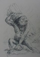 Alfred Kubin - Caliban, Lithografie 1917/18 verkocht voor € 80!