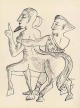 Max Beckmann - CHIRON FAUST - OriginalHolzstich - 1957 mit dem Prägestempel der BlattNummer (11) verkocht voor € 135!