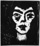 Ralf Kerbach - Christina, unikater Holzschnitt, 1988 verkocht voor € 55!