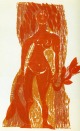 H.A.P. Grieshaber - Daphne Ost, Holzschnitt, 1967 verkocht voor € 80!
